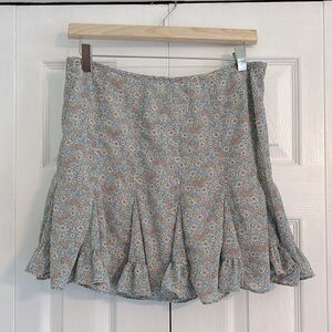 Floral Pleated Women's Skirt